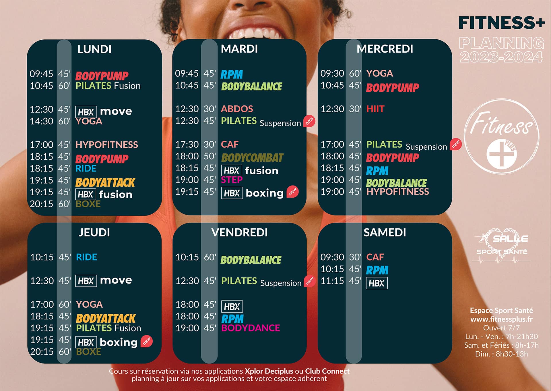 Planning des cours 2023-2024